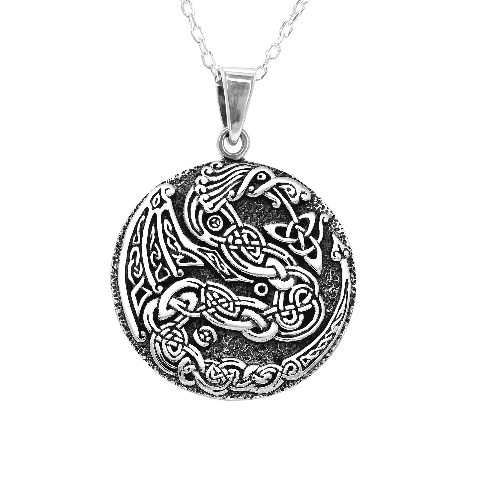 Runic Dragon Sterling Silver Pendant » County Argyle
